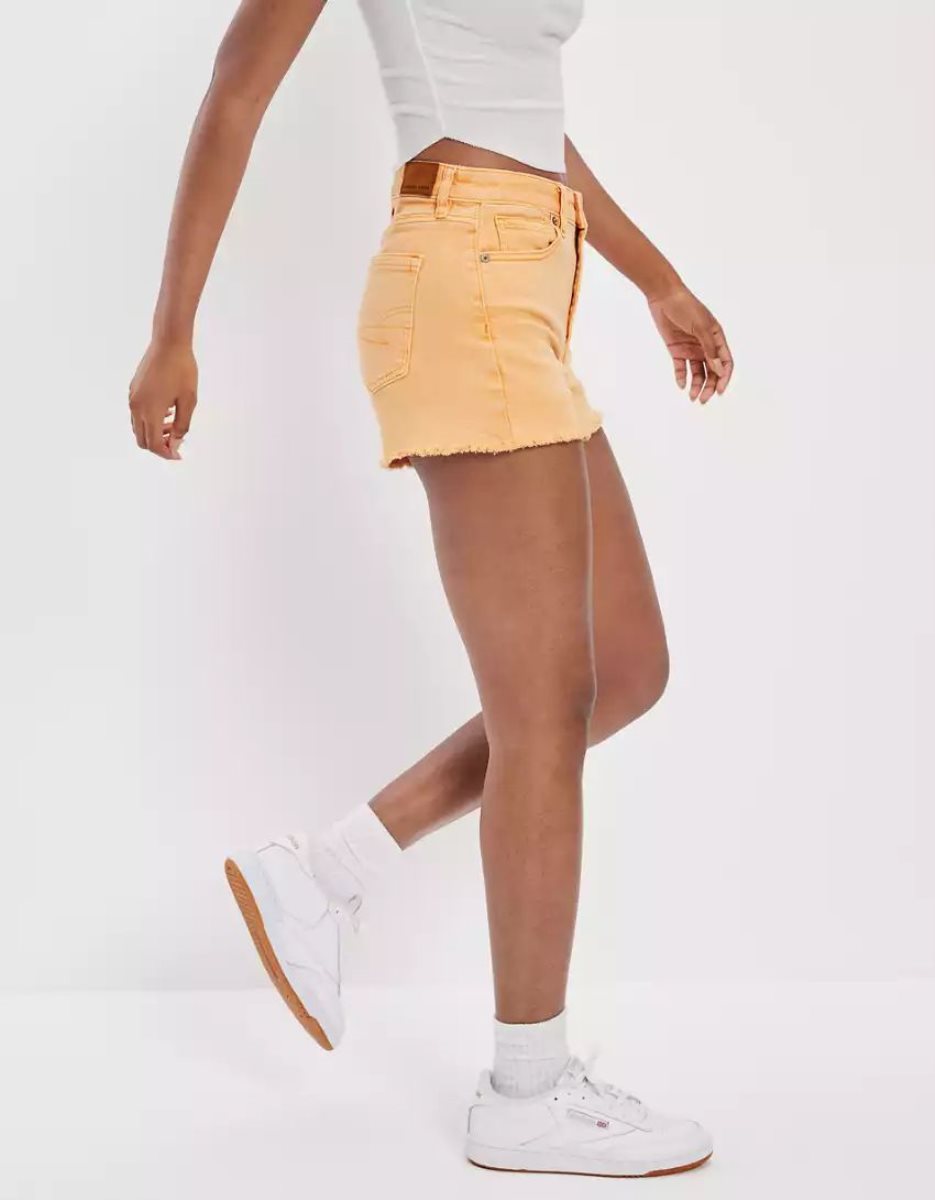 Shorts American Eagle AE Stretch Twill Mom Orange Femme | BSZ-41104173